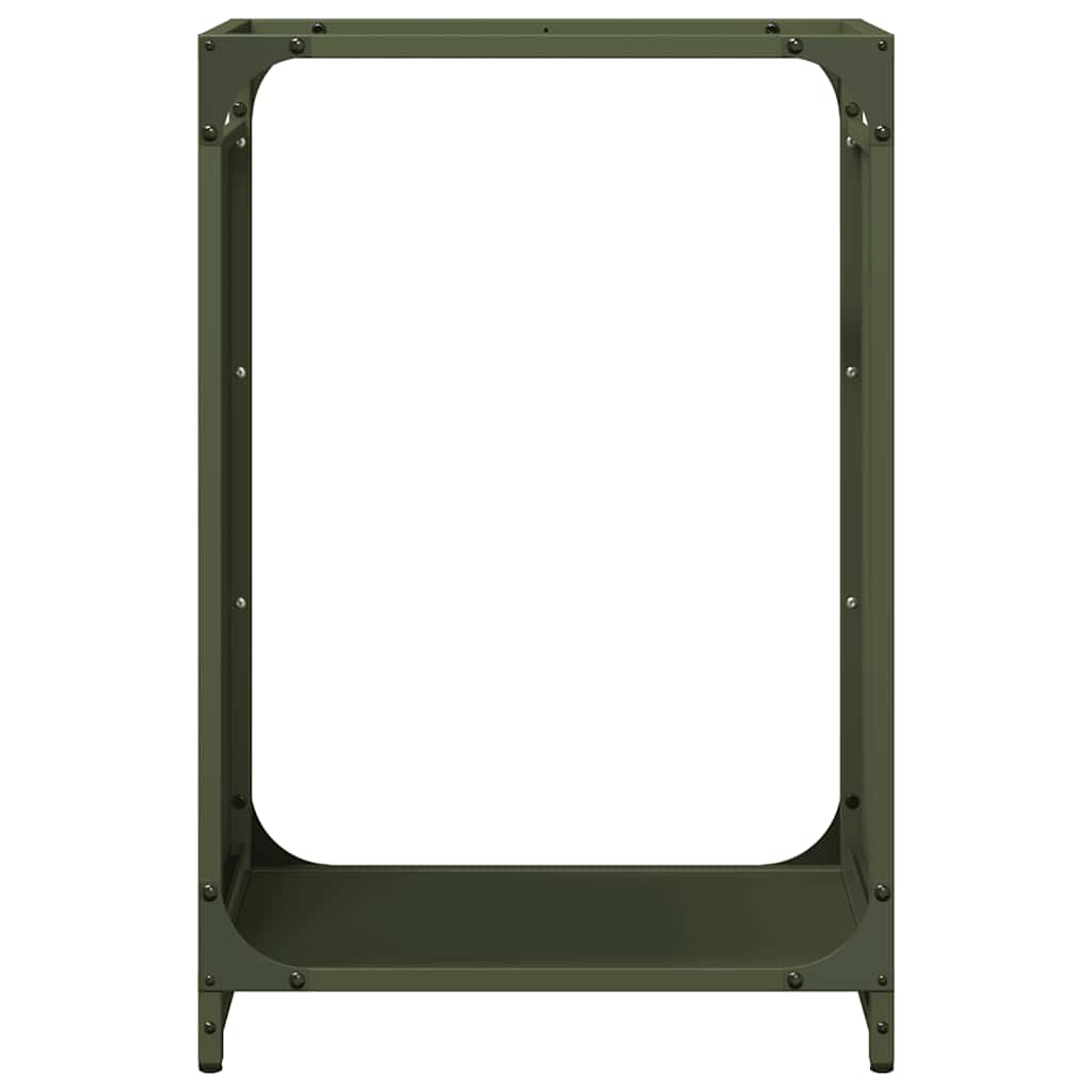vidaXL Firewood Rack Olive Green 44x28x65 cm Cold-rolled steel 5