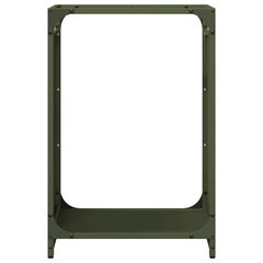 vidaXL Firewood Rack Olive Green 44x28x65 cm Cold-rolled steel 5