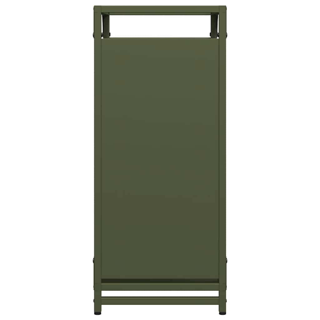 vidaXL Firewood Rack Olive Green 44x28x65 cm Cold-rolled steel 6