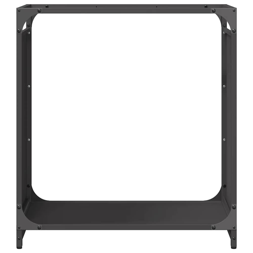 vidaXL Firewood Rack Black 60x28x65 cm Cold-rolled steel 5
