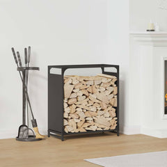 vidaXL Firewood Rack Black 60x28x65 cm Cold-rolled steel 1