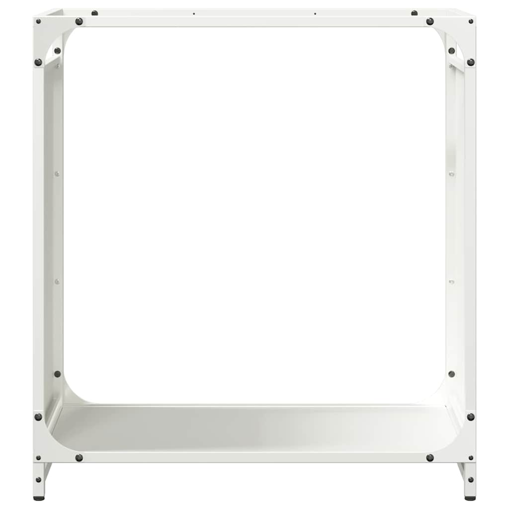 vidaXL Firewood Rack White 60x28x65 cm Cold-rolled steel 5