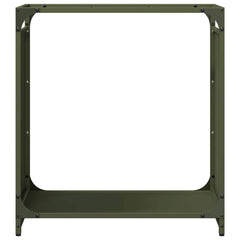 vidaXL Firewood Rack Olive Green 60x28x65 cm Cold-rolled steel 5