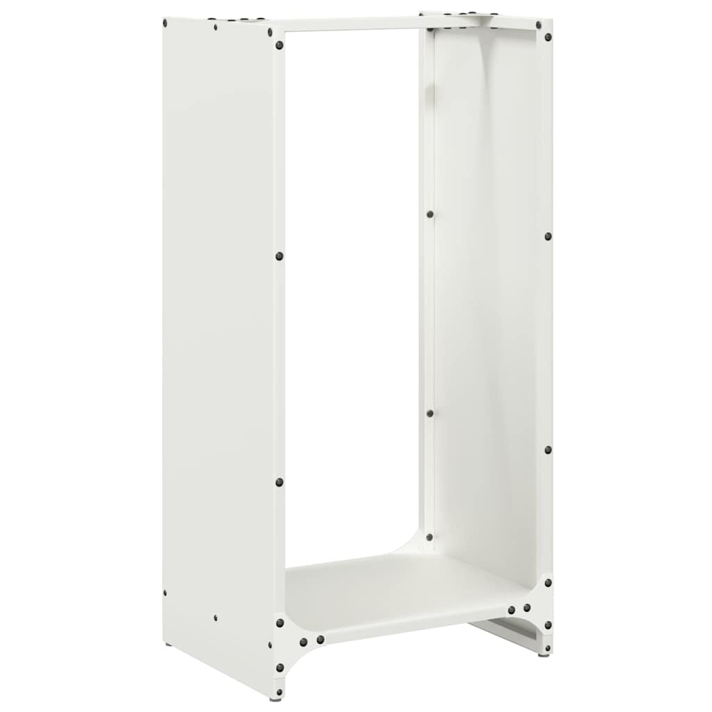 vidaXL Firewood Rack White 40x30x80 cm Cold-rolled steel 2