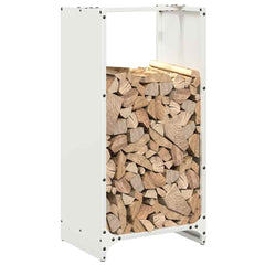 vidaXL Firewood Rack White 40x30x80 cm Cold-rolled steel 4