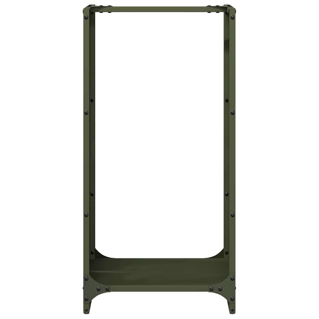 vidaXL Firewood Rack Olive Green 40x30x80 cm Cold-rolled steel 5