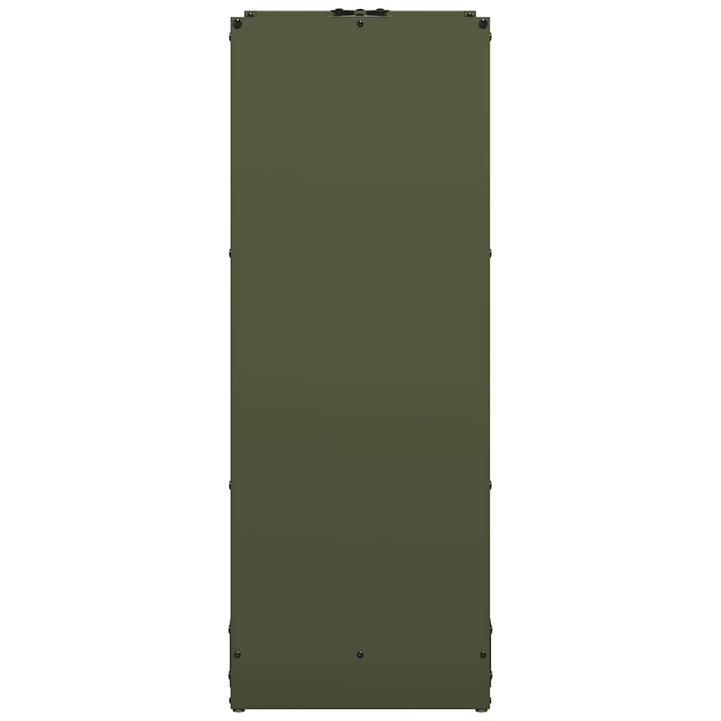 vidaXL Firewood Rack Olive Green 40x30x80 cm Cold-rolled steel 6