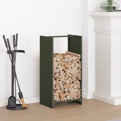 vidaXL Firewood Rack Olive Green 40x30x80 cm Cold-rolled steel 1