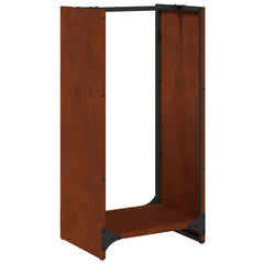 vidaXL Firewood Rack 40x30x80 cm Weathering Steel 2