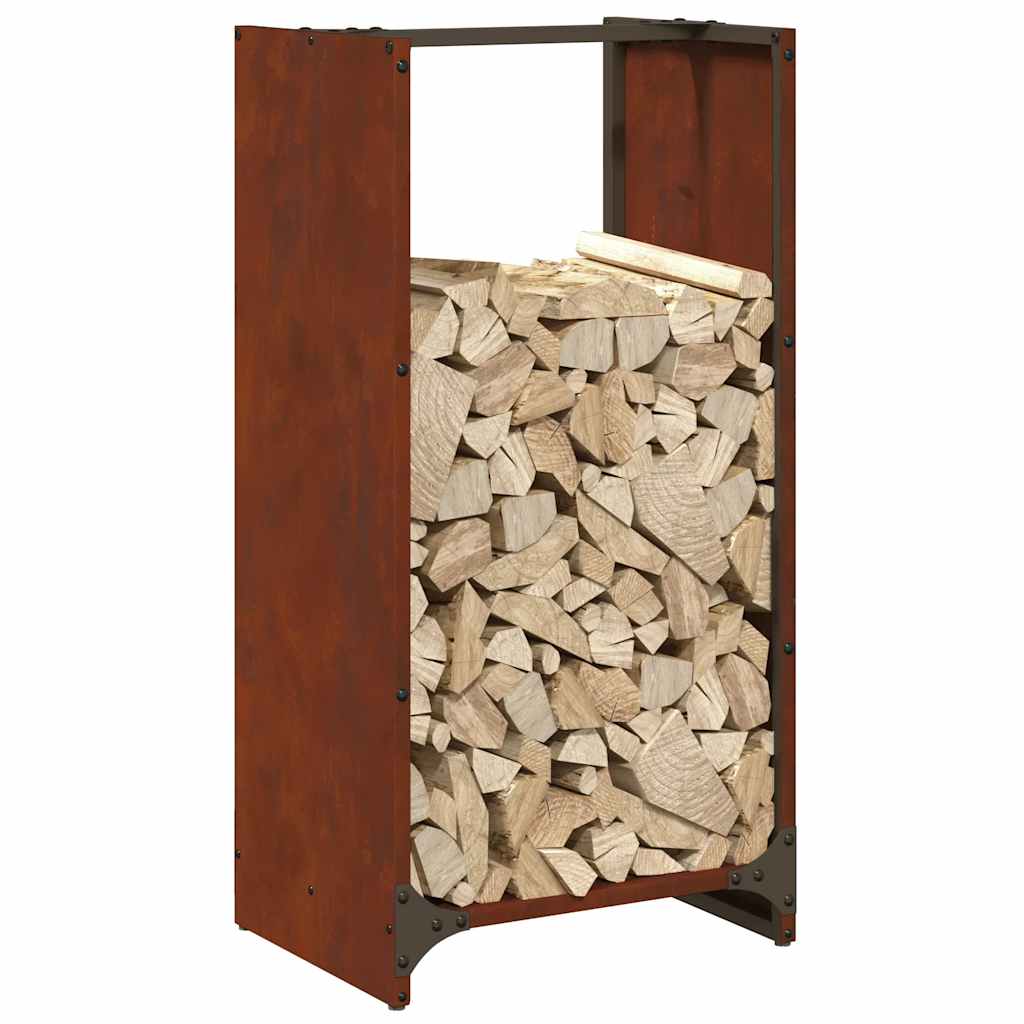 vidaXL Firewood Rack 40x30x80 cm Weathering Steel 4