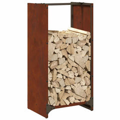 vidaXL Firewood Rack 40x30x80 cm Weathering Steel 4