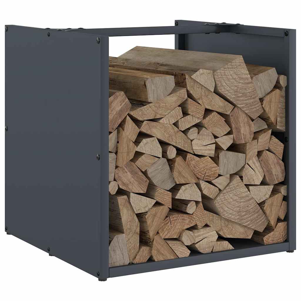 vidaXL Firewood Rack Anthracite 40x40x40 cm Cold-rolled steel 4