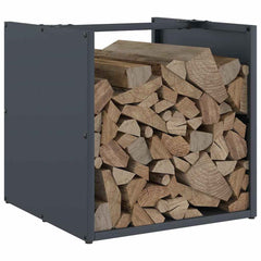 vidaXL Firewood Rack Anthracite 40x40x40 cm Cold-rolled steel 4