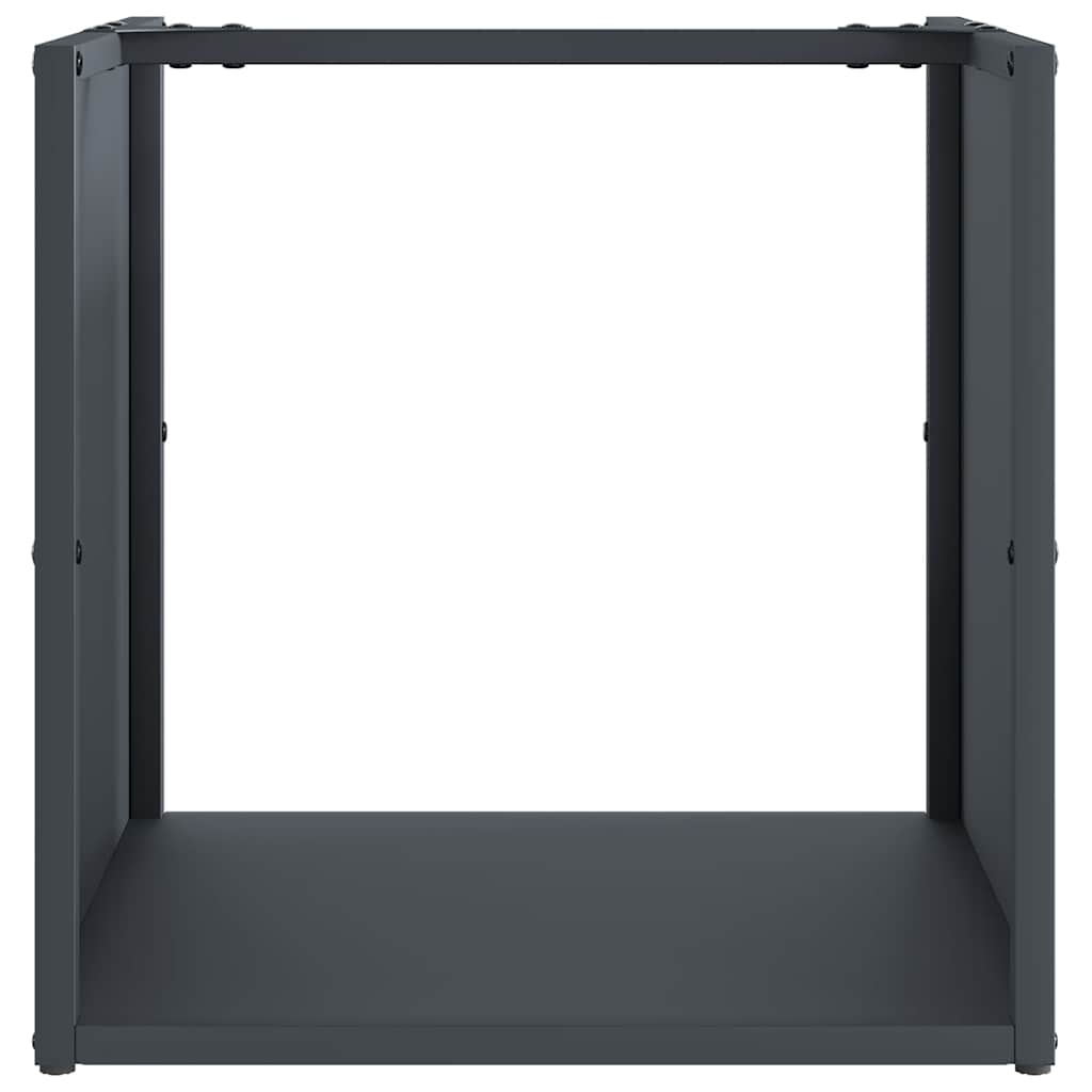vidaXL Firewood Rack Anthracite 40x40x40 cm Cold-rolled steel 5