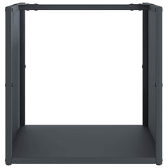 vidaXL Firewood Rack Anthracite 40x40x40 cm Cold-rolled steel 5