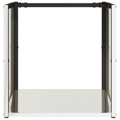 vidaXL Firewood Rack 40x40x40 cm Stainless Steel 5