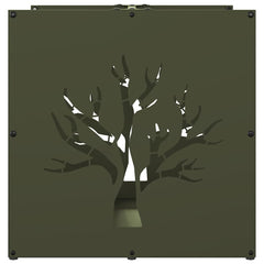 vidaXL Firewood Rack Olive Green 40x40x40 cm Cold-rolled steel 6