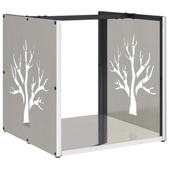 vidaXL Firewood Rack 40x40x40 cm Stainless Steel 2