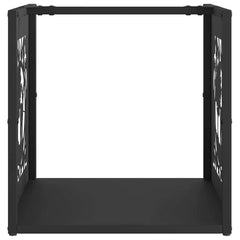 vidaXL Firewood Rack Black 40x40x40 cm Cold-rolled steel 5