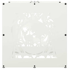 vidaXL Firewood Rack White 40x40x40 cm Cold-rolled steel 6