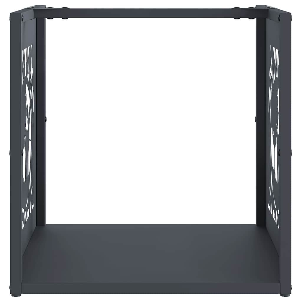vidaXL Firewood Rack Anthracite 40x40x40 cm Cold-rolled steel 5