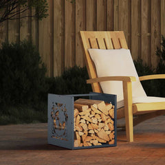 vidaXL Firewood Rack Anthracite 40x40x40 cm Cold-rolled steel 1