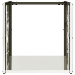 vidaXL Firewood Rack 40x40x40 cm Stainless Steel 5