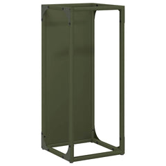 vidaXL Firewood Rack Olive Green 25x25x60 cm Cold-rolled steel 2