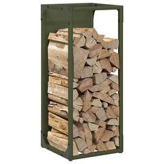 vidaXL Firewood Rack Olive Green 25x25x60 cm Cold-rolled steel 4