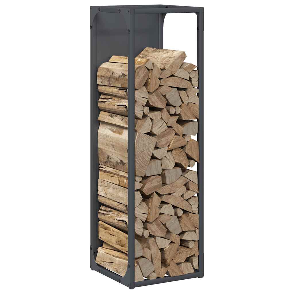 vidaXL Firewood Rack Anthracite 25x25x80 cm Cold-rolled steel 4