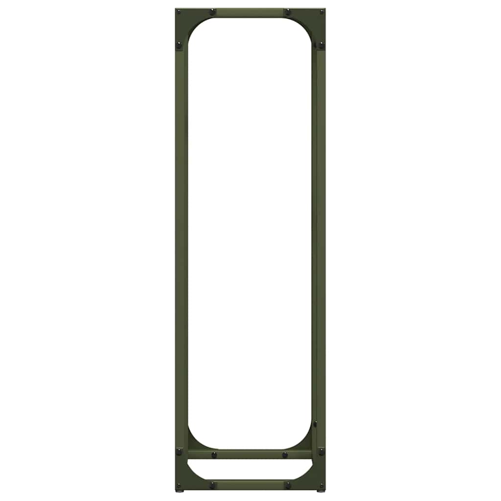 vidaXL Firewood Rack Olive Green 25x25x80 cm Cold-rolled steel 6