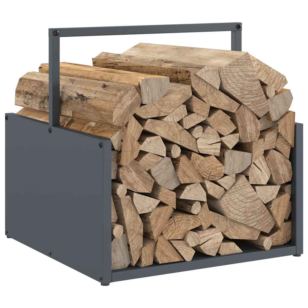 vidaXL Firewood Rack Anthracite 40x40x40 cm Cold-rolled steel 4