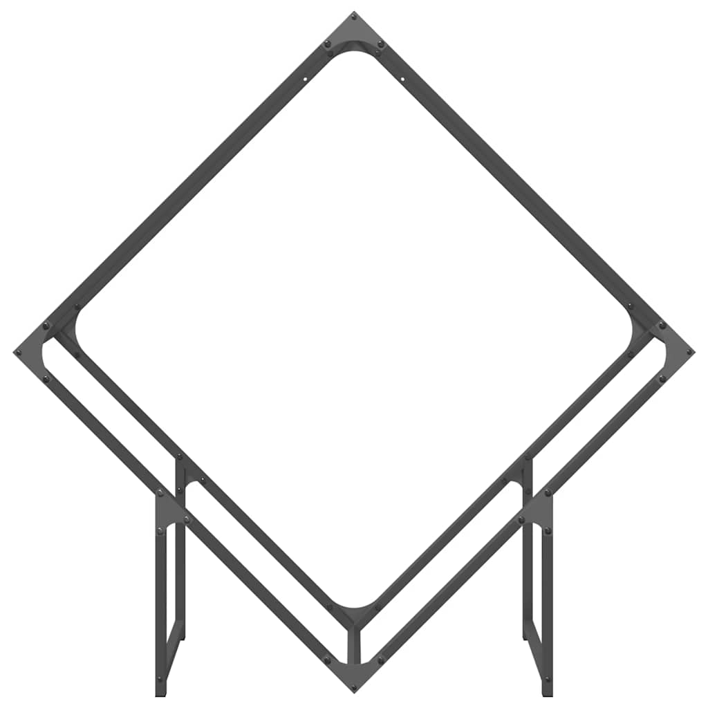 vidaXL Firewood Rack Black 100x25x100 cm Cold-rolled steel 5