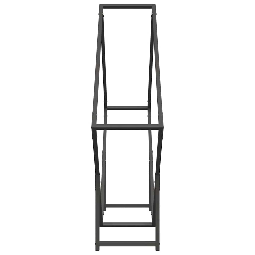 vidaXL Firewood Rack Black 100x25x100 cm Cold-rolled steel 6