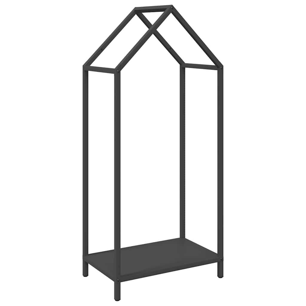 vidaXL Firewood Rack Black 40x25x90 cm Cold-rolled steel 2