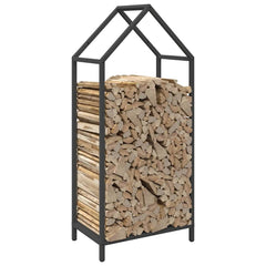 vidaXL Firewood Rack Black 40x25x90 cm Cold-rolled steel 4