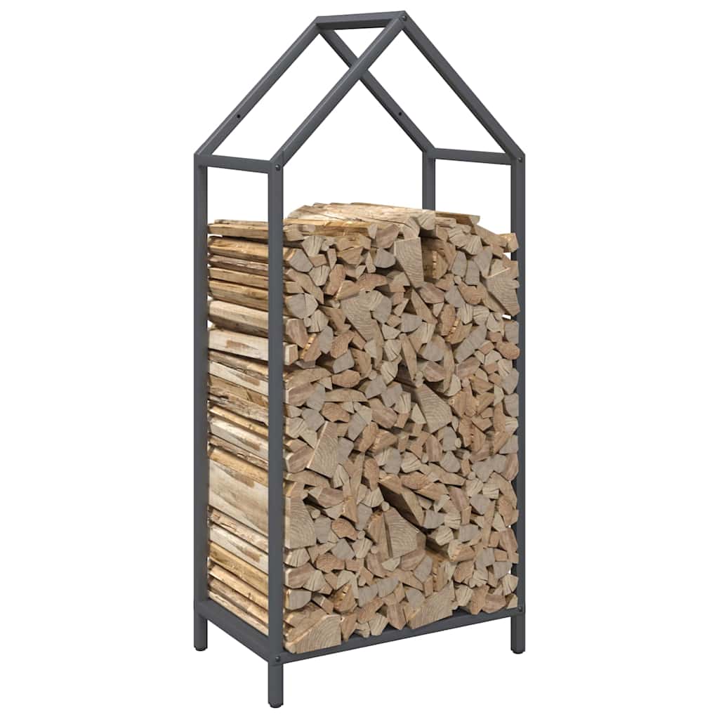 vidaXL Firewood Rack Anthracite 40x25x90 cm Cold-rolled steel 4