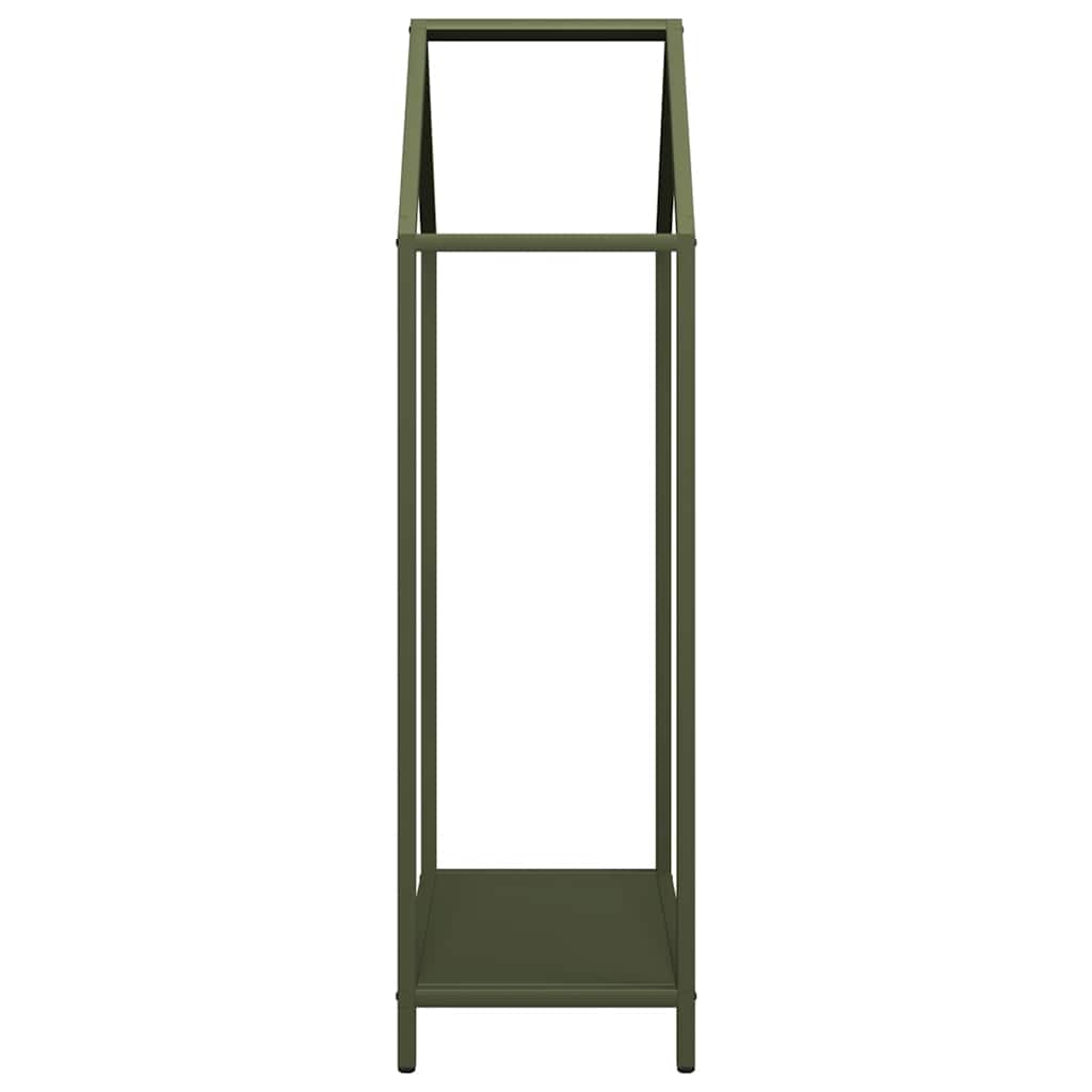 vidaXL Firewood Rack Olive Green 40x25x90 cm Cold-rolled steel 6