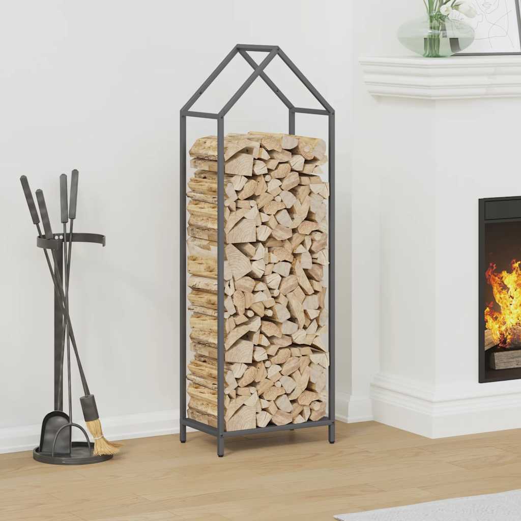 vidaXL Firewood Rack Anthracite 40x25x120 cm Cold-rolled steel 1