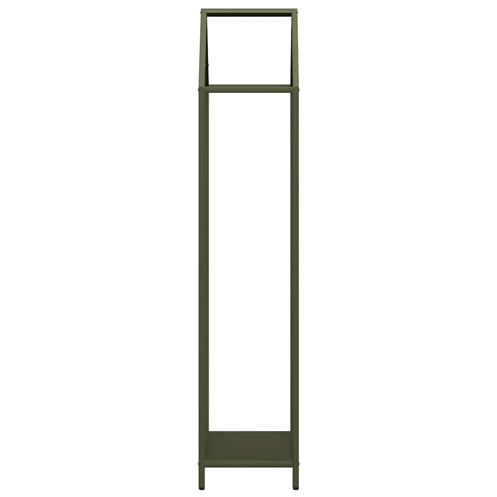 vidaXL Firewood Rack Olive Green 40x25x120 cm Cold-rolled steel 6