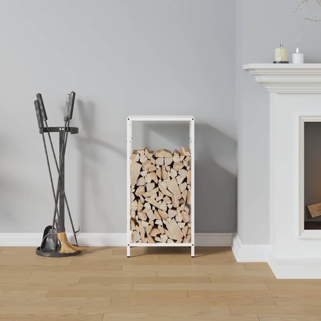 vidaXL Firewood Rack White 34x25x70 cm Cold-rolled steel 3