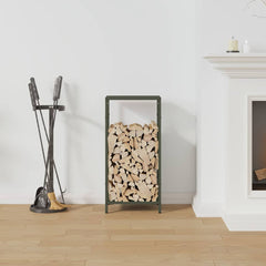 vidaXL Firewood Rack Olive Green 34x25x70 cm Cold-rolled steel 3