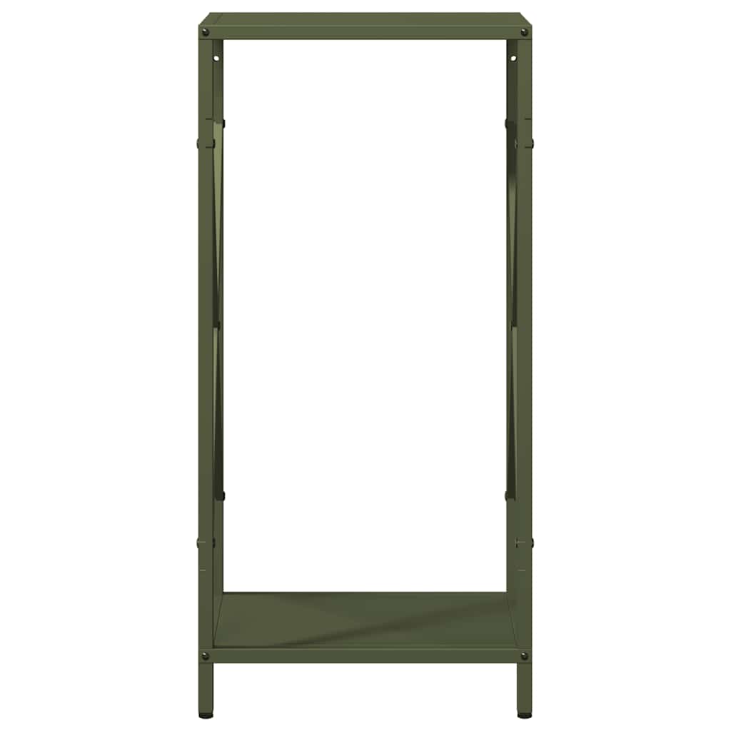 vidaXL Firewood Rack Olive Green 34x25x70 cm Cold-rolled steel 5