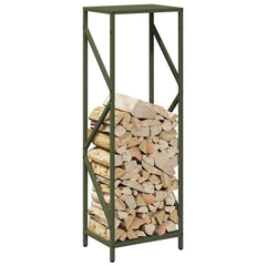 vidaXL Firewood Rack Olive Green 34x25x100 cm Cold-rolled steel 4