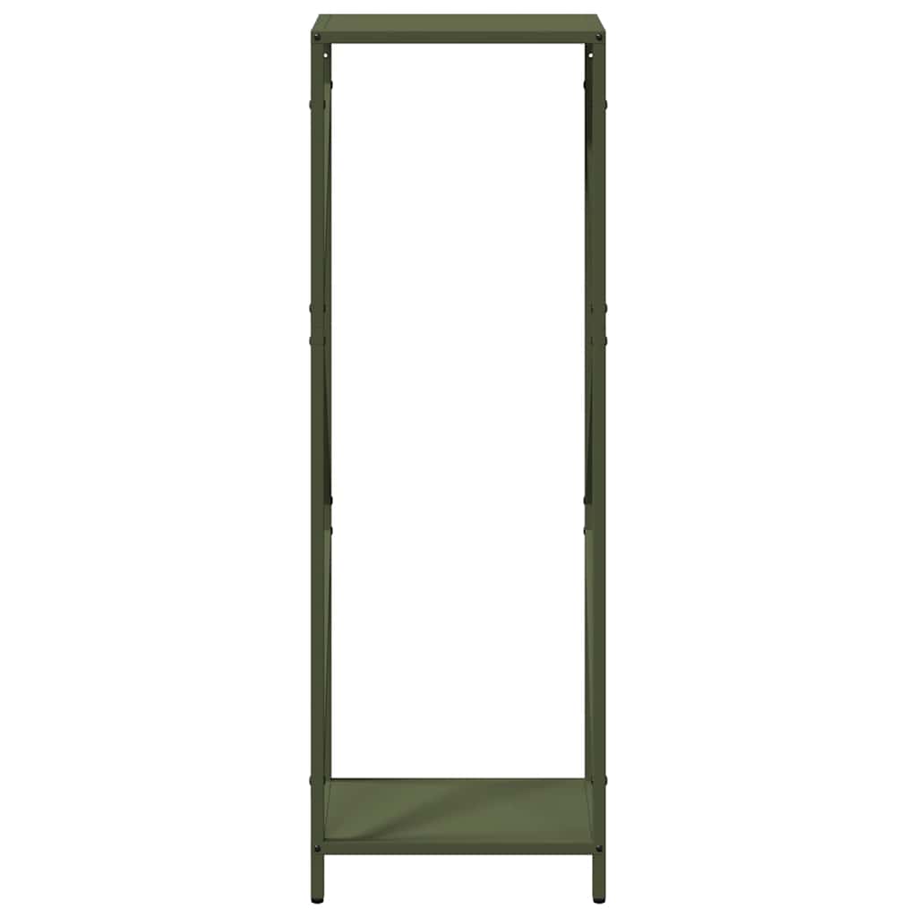 vidaXL Firewood Rack Olive Green 34x25x100 cm Cold-rolled steel 5