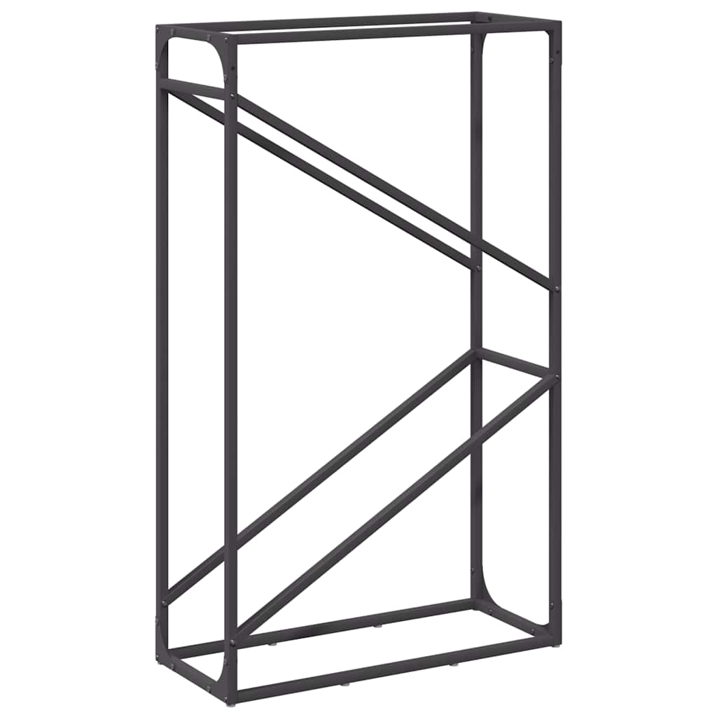 vidaXL Firewood Rack Black 60x25x100 cm Cold-rolled steel 2