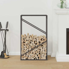 vidaXL Firewood Rack Black 60x25x100 cm Cold-rolled steel 3