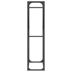 vidaXL Firewood Rack Black 60x25x100 cm Cold-rolled steel 6