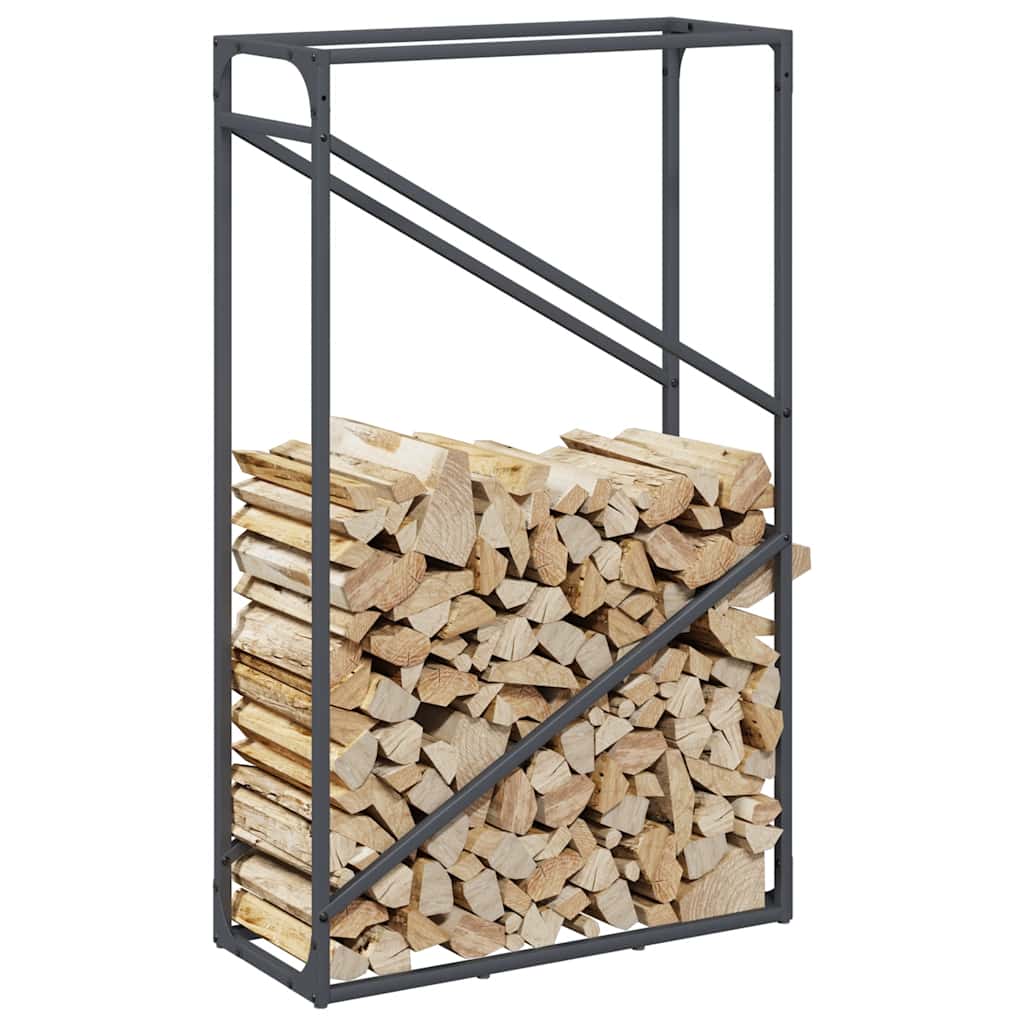 vidaXL Firewood Rack Anthracite 60x25x100 cm Cold-rolled steel 4