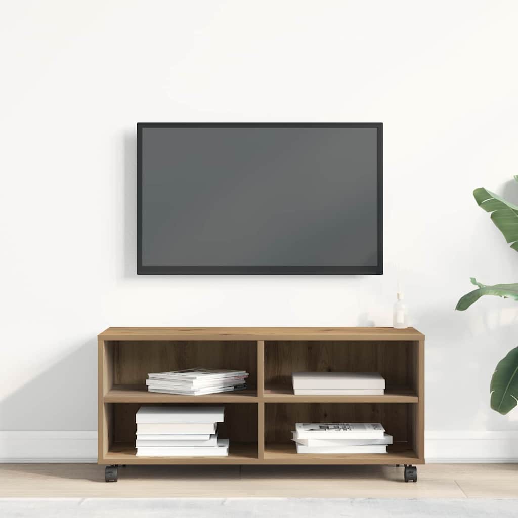 vidaXL TV Cabinet 90 x 35 x 40.5 cm Brown Engineered wood 4